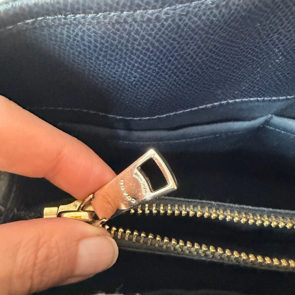 Coach Margot Carryall Satchel Purse | Navy Blue with Gold Hardware